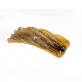 1 Piece Hair Clip Serrated 8.8 x 3 cm in Horn - Made in Germany WeLoveBeads