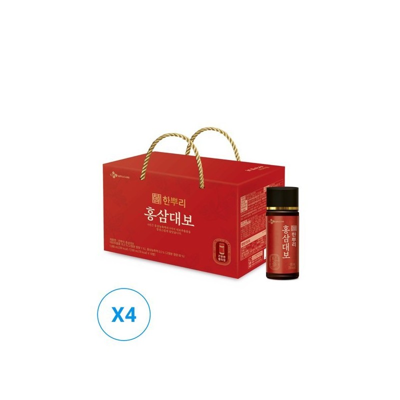 Hanppuri (CJ웰케어)한뿌리 홍삼대보 100ml 10병 x 4개 (CJ Wellcare) Hanppuri