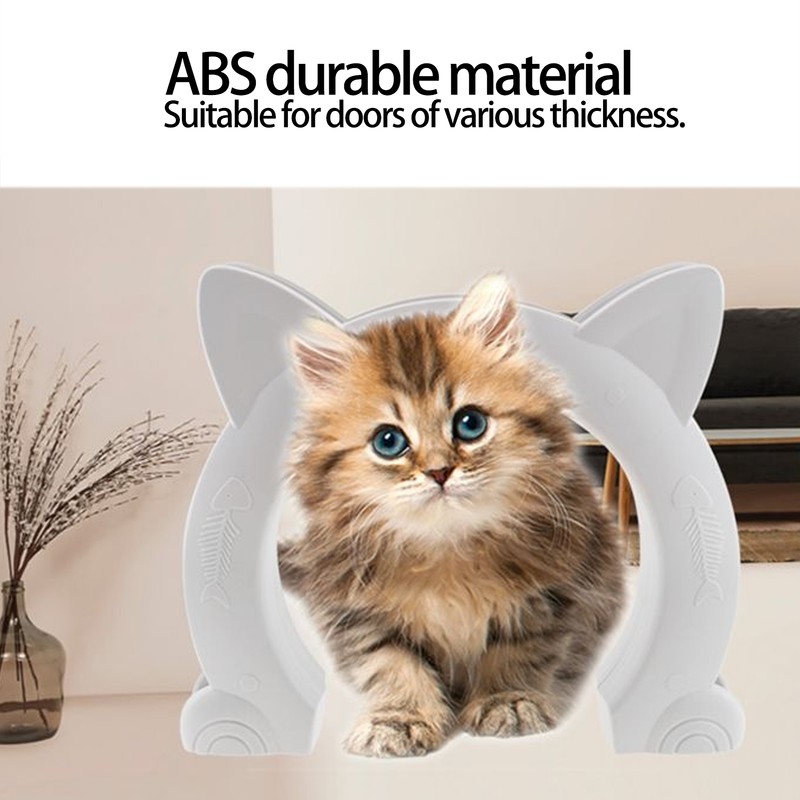 Cat Door Interior CatHead Shaped Plastic Cat Pass Through Door