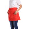 Jenngaoo 3-Pack Waist Aprons for Women Men, Red, Kitchen Restaurant