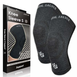 [VITAL SALVEO Vital Salveo] 3D Knee Sleeve S-SUPPORT Knee Supporter Knee Pad CJ-5109B 2 Pieces (XXL, Dark Gray, 2)