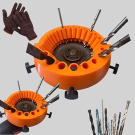 Vevogem Drill Bit Sharpener 2025 Upgrade Multipurpose Drill Sharpener 118 Degree Angle Grinder Drill Bit Sharpener Power Drill Bit Grinding Tool for 2 to 13mm Drill Bits for Grinding 125mm Grinder (1PC)