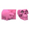 Molde De Resina Para Maceta Calavera Con Flor En Silicona