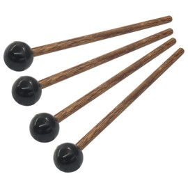 Marvexi 4Pcs Rubber Tongue Drum Sticks Xylophone Mallets, Glockenspiel Mallets Rubber Bell Mallets Percussion Xylophone(Black)