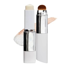2 in 1 White Korean Color Changing Foundation Stick with Brush, Cover Cream Stick Foundation, Moisturizing Long-Lasting Hydration Makeup, Light Coverage Concealer, (01-Ivory White)