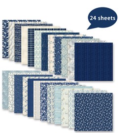 Papel de álbum de recortes de 12 x 12 pulgadas, 24 hojas/24 diseños, juego de papel con estampado floral de doble cara, suministros decorativos coloridos para álbumes de fotos para decoración de