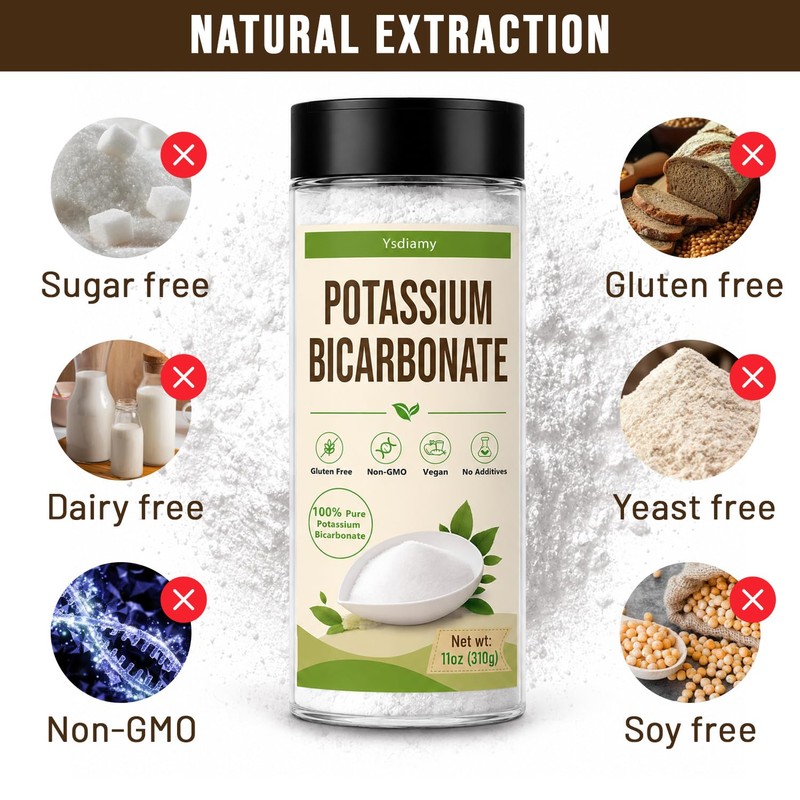 Potassium Bicarbonate 11Oz - 100% Pure Potassium Bicarbonate Powder for