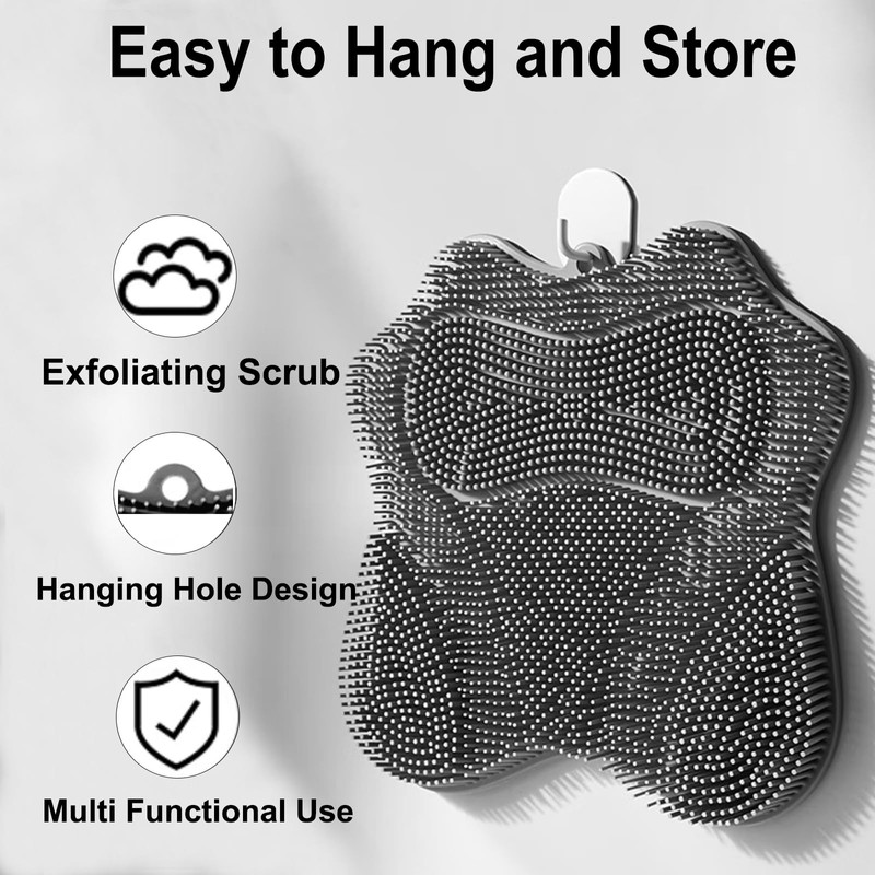 Easkite Shower Foot Scrubber, Shower Foot and Back Scrubber with