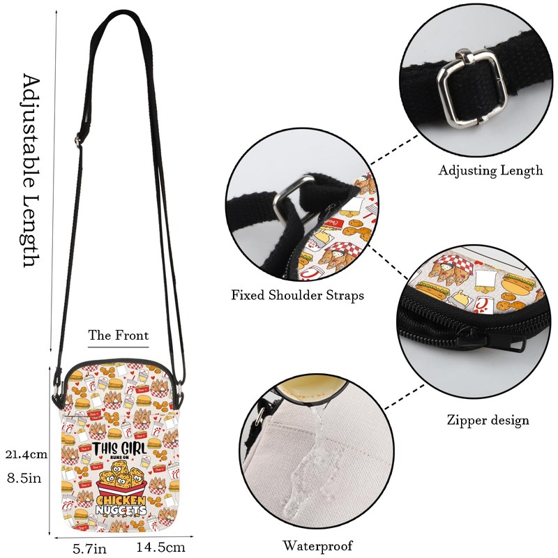 WCGXKO Chicken Nugget Lover Gift Chicken Nuggets Messenger Bag Fast
