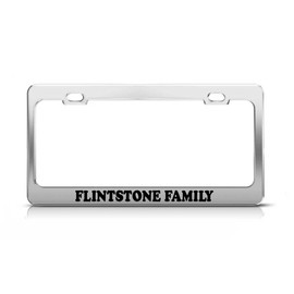 Flintstone Family Funny Motivation License Plate Frame