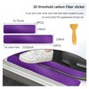 Dickno 4 PCS Car Door Sill Protector, 3D Carbon Fiber