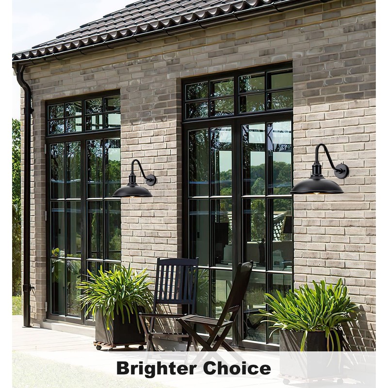 FORMAIMI 15" Large Barn Light- Dusk to Dawn Outdoor Gooseneck