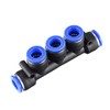 sourcing map Plastic Inline Manifold Union Push to Connect Tube