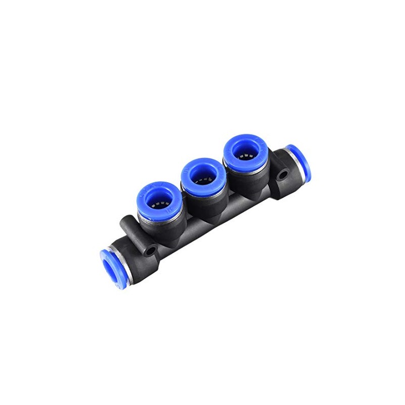 sourcing map Plastic Inline Manifold Union Push to Connect Tube