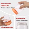 iyayayuanyuan 16oz Borosilicate Glass Jars with Lids - Freezer to