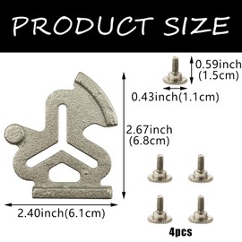 2 Pack Plum Blossom Positioning Gauge Sewing Machine Three Corner Gauge Screw Lockstitch Flat Car Synchronous Guide Gauge with 4 Screws for Home Sewing Machines