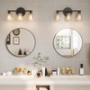 Growsun Black Round Mirror 24 inch, Wall Mounted Circle Mirror,