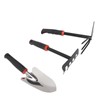 3PCS Garden Tool Set Iron Stainless Steel Five Teeth Rake