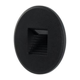 Oley Leuchten® Luma Stair Light, 230 V, Dimmable, IP54, Flush-Mounted Box, Outdoor, Indoor, Round, Black