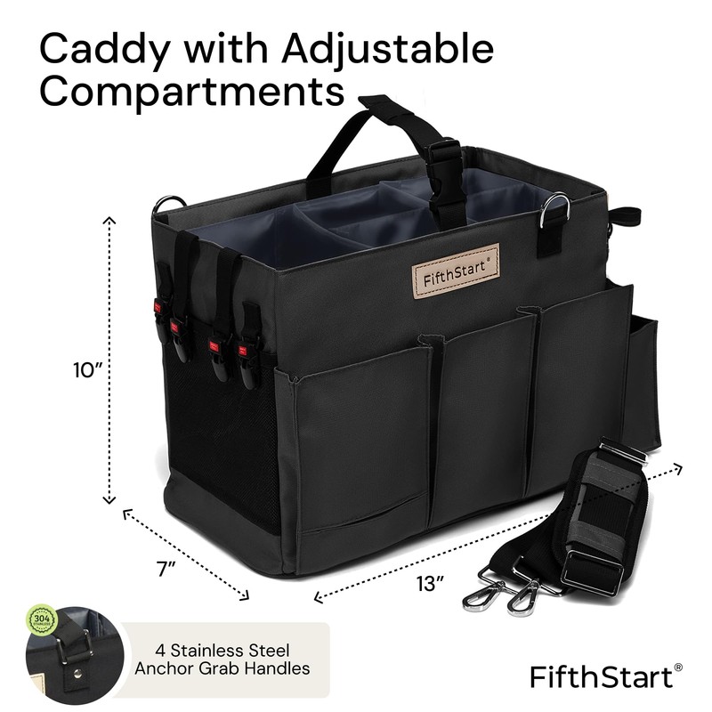 FifthStart Multiuse Cleaning Caddy with Waist & Shoulder Strap -