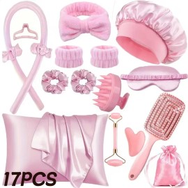 Juego De 17 Herramientas Para Dormir Y Cuidar El Cabello, In                                                                                          