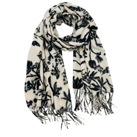 Txmout Scarf for Women Super Soft Classic Womens Scarfs Cashmere Scarves Pashmina Shawls and Wraps for Evening Dresses (Black White A)