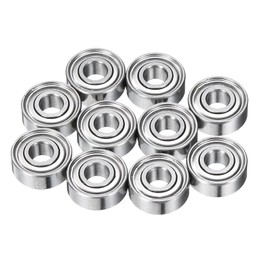 sourcing map 8Pcs MR83ZZ Small Bearing, 3mm ID 8mm OD 3mm Width Double Shielded Deep Groove Ball Bearings for Electric Motor Skateboards 3D Printer, P5 (ABEC 5)