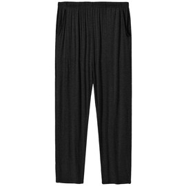 MoFiz Men's Pajama Pants Sleep Lounge Bottom Pant Soft Lightweight Travel PJ'S Comfortable Sleepwear Pants (Black,Large)