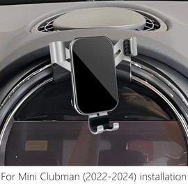 LUNQIN Car Phone Holder for MINI F54 F55 F56 F57 F60 [ 2022 2023 2024 F-Series Clubman/Convertible/Hardtop 2 & 4 Door] and 2021-2024 Countryman Auto Accessories Cellphone Screen Mount 【Not Fit 2025】