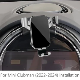 LUNQIN Car Phone Holder for MINI F54 F55 F56 F57 F60 [ 2022 2023 2024 F-Series Clubman/Convertible/Hardtop 2 & 4 Door] and 2021-2024 Countryman Auto Accessories Cellphone Screen Mount 【Not Fit 2025】
