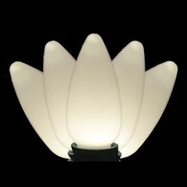 Holiday Bright Lights 9621764 LED C9 Smooth Ceramic Christmas Light Bulbs44; White44; 2 in. - 25 Lights - Pack of 25