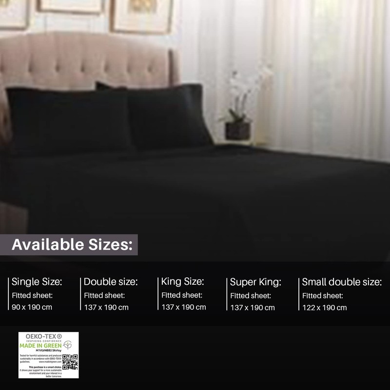 Fitted Bed Sheets 30cm 12 inch Deep Soft Comfy Microfiber