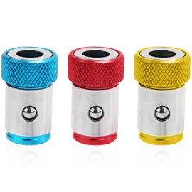 3pcs Screwdriver Head Magnetic Ring, Metal Magnet Screw Ring Removable Screwdriver Magnetizer Ring Holder for 1/4in Hex Screwdriver Head and Power Bits