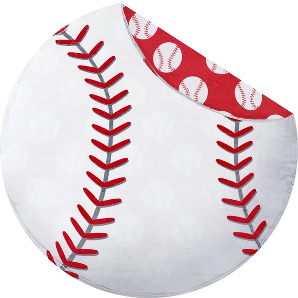 Vicimi Baseball Blanket Round Double Sided Pattern Throw Gift Soft