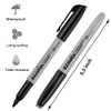 Ezzgol Permanent Markers Bulk, 72 Pack Black Permanent Marker Set,