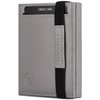 VON HEESEN slim wallet, gray, With mini coin compartment