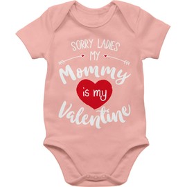 Shirtracer - Baby Bodysuit Boy Girl - Valentine's Day Partner - Sorry Ladies My Mommy is My Valentine White, 5 Baby Pink, 0-3 months