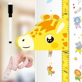 Tomuvpzn Height Chart for Kids, Measure for Kids Height Wall Chart, Height Measure for Kids Room Decoration,3D Movable Giraffe Height Measurement Device for Measure Kids Kindergarten Animal