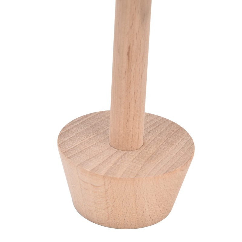 DEWin Egg Tart Mold, Wooden Egg Tart Tamper, Double Sides