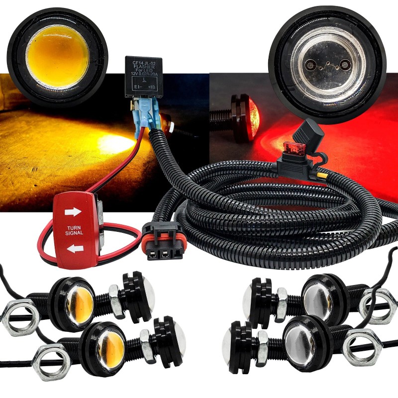 OZ-USA Turn Signal Amber & Red LED Pulse Busbar Plug