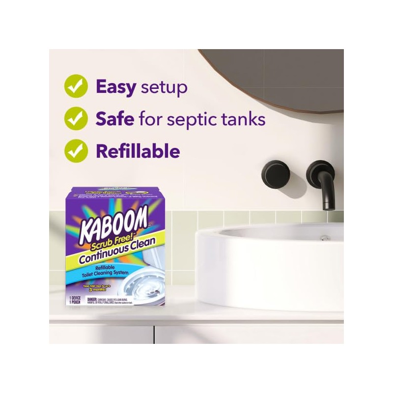 Church And Dwight 35113 "kaboom" Scrub Free Toilet Cleaning System