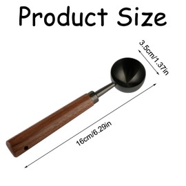 Bojueshaw Coffee Scoop,15ml Coffee Measuring Scoop Spoon,Stainless Steel Coffee Spoon,Tablespoon with Nature Walnut Handle,for Ground Coffee