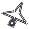 TOPWAY Multi-Function Angle Measuring Ruler, Aluminum Alloy Metal Angle Template