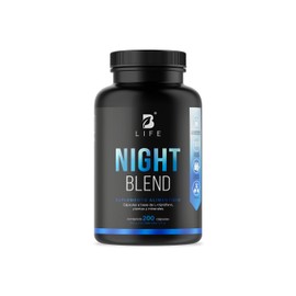B Life Night Blend Con 200 Cápsulas | para Dormir y Relajación con Magnesio, Triptófano, 5-HTP y L-Teanina | Apoyo al Descanso Nocturno.