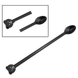 ZZLZX 200PCS Disposable Long Handle Plastic Coffee Stirrer Spoon Sticks, Plastic Drink Stirrer Sticks, Mini Tea Stirrer Spoon for Coffee Cocktail