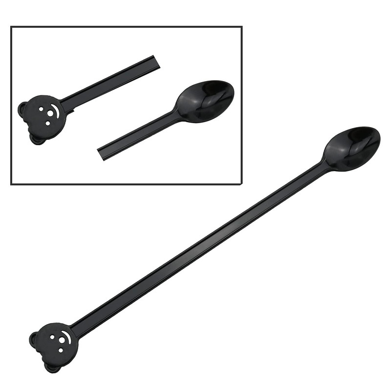 ZZLZX 200PCS Disposable Long Handle Plastic Coffee Stirrer Spoon Sticks,