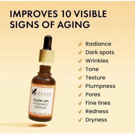 ECLAT Glow Up! Vitamin C Serum with Ferulic Acid & Vitamin E Anti-Aging 1 fl oz