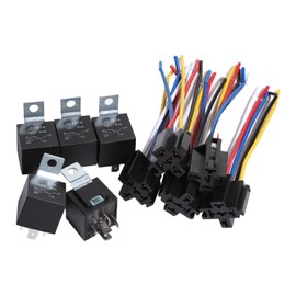 Shengbowi Car Relay Harness Automotive Kit 12V 40A SPDT 5 Pin Waterproof Heavy Duty Tinned Copper Wires Car Truck Boat Motorcycle