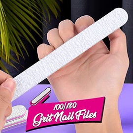 FANDAMEI - Lima de uñas y tampón de uñas, kit de herramientas profesionales de manicura. 8 bloques rectangulares para uñas, 8 limas de uñas, 2 limas d