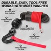 Synthetic Winch Rope Kit - 1/4'' x 50' with 10,000